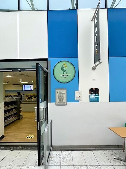 An image of the wall graphics for NHS Sherwood Forest Hospital.